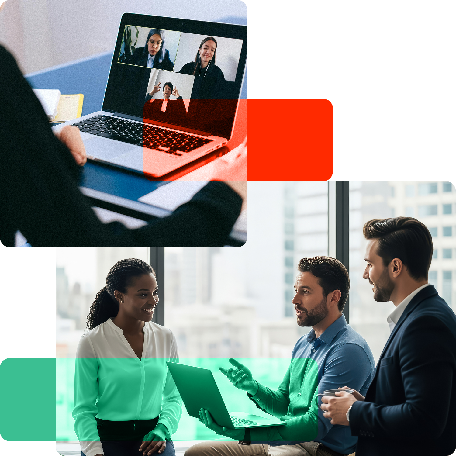 Global Ledger team and blockchain analytics illustration